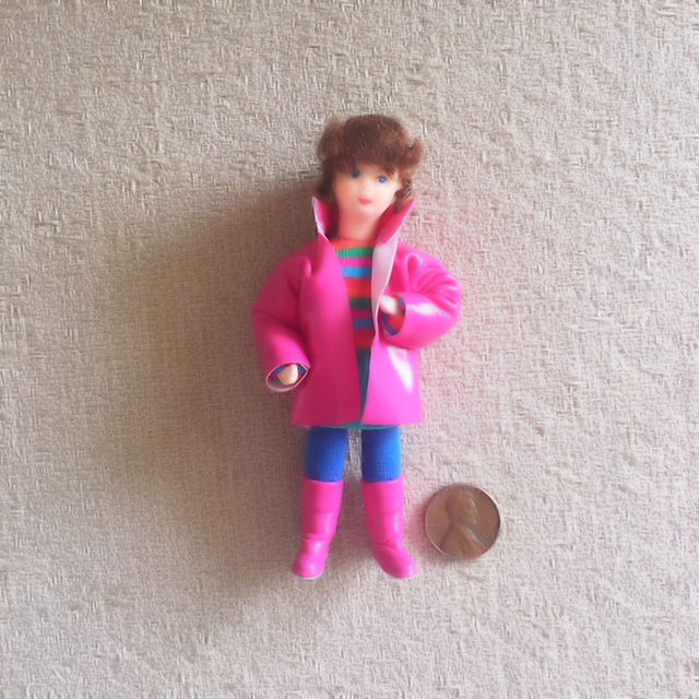 Erna Meyer Louisa Little Girl Doll with Rain Coat - Click Image to Close